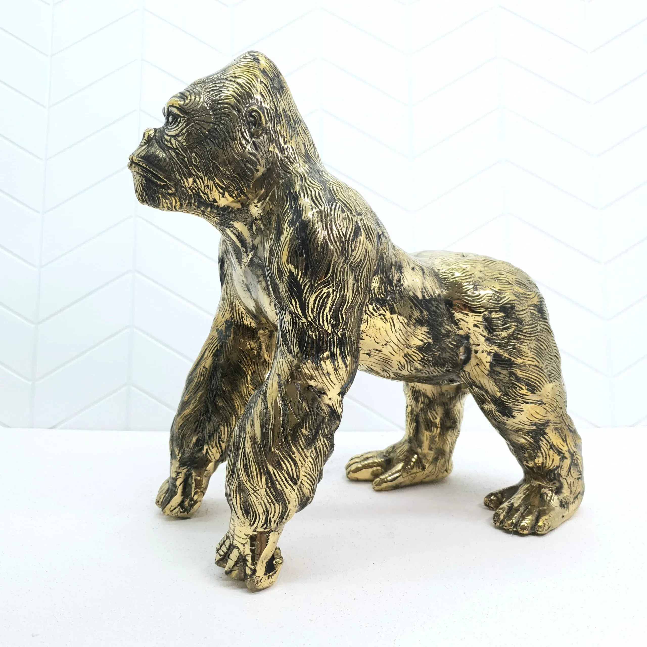 Gorilla bronze sculpture