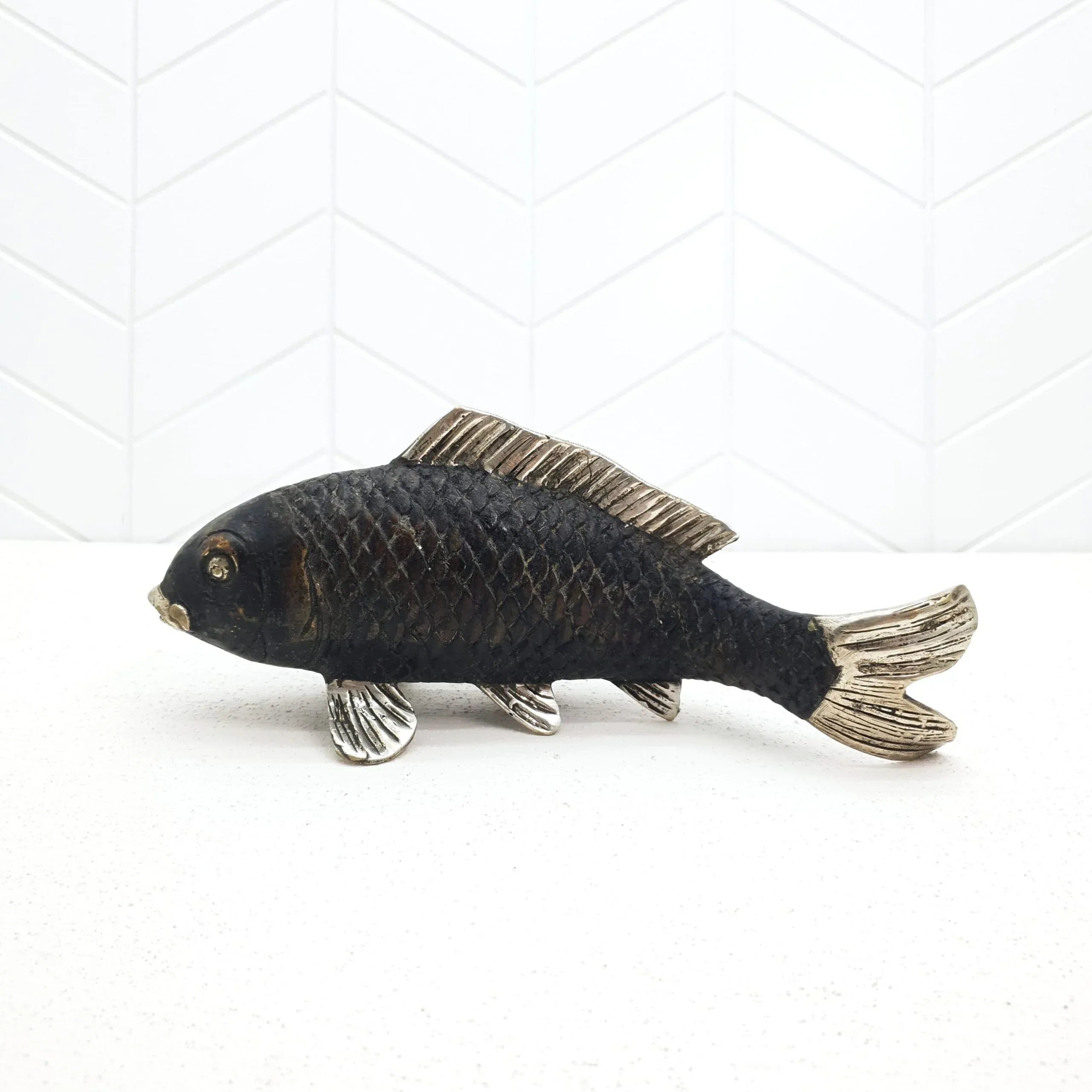 Koi Fish bronze sculpture